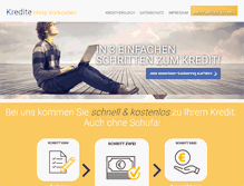 Tablet Screenshot of kredite-ohne-vorkosten.com